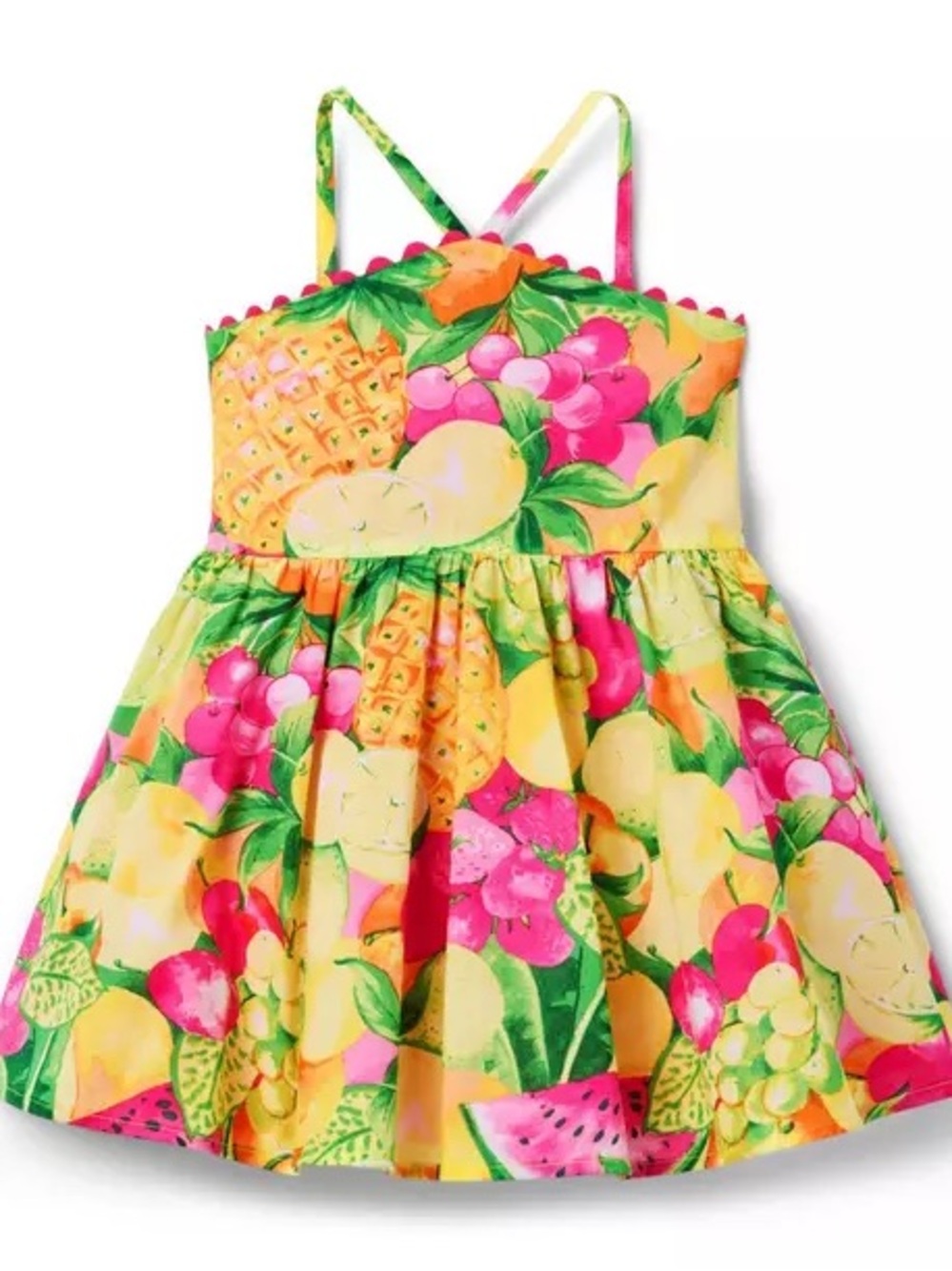 🍍 NWT JANIE AND JACK | Fruit Halter Sundress w/matching Headband 🍉
